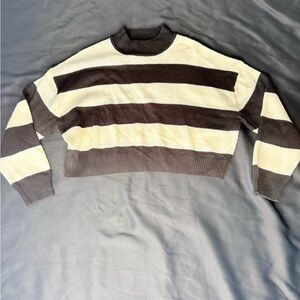 Striped Black and white  women Sweater